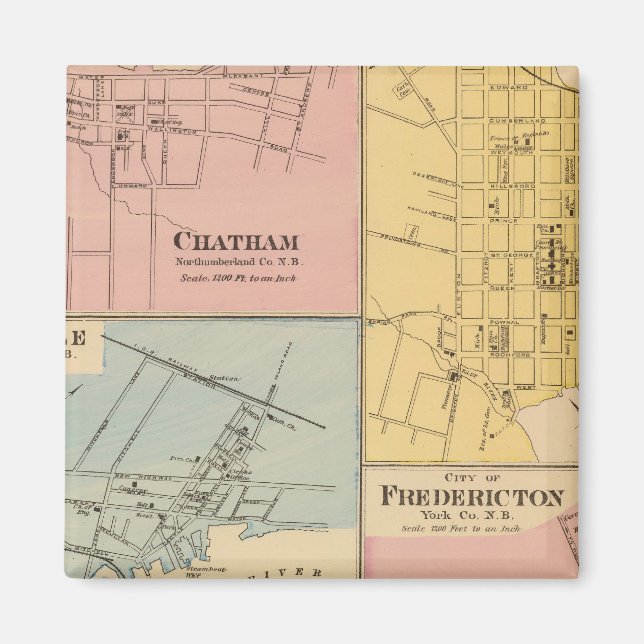 Charlottetown, Fredericton, Moncton Magnet (Front)