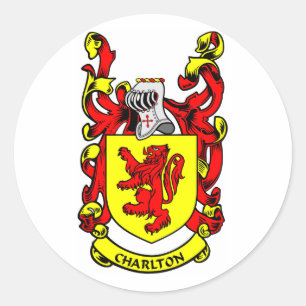 CHARLTON Coat of Arms Classic Round Sticker