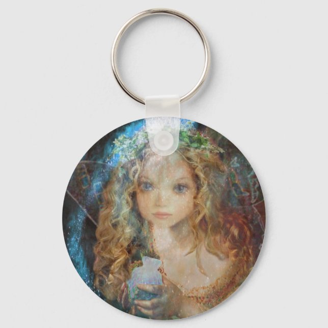 Charm - Fairy Angel with Fairy Dust Blessings Keychain (Front)