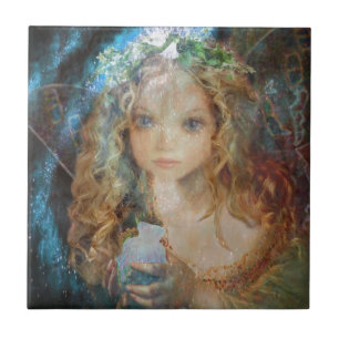 Charm - Fairy Angel with Fairy Dust Blessings Tile