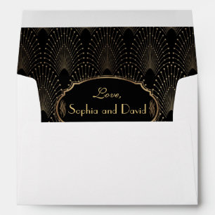 Charm Great Gatsby Vintage 1920s Art Deco Wedding Envelopes