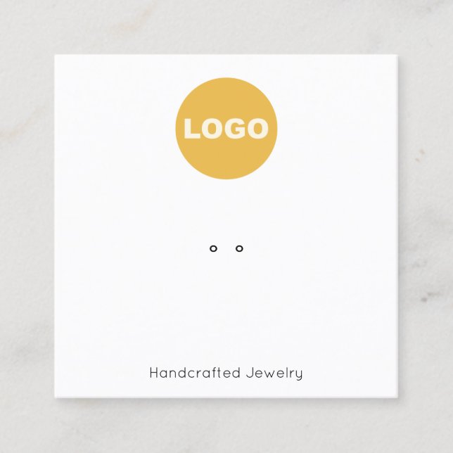 Charm Holder  Add Logo Square Display Square Business Card (Front)