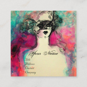 CHARM MONOGRAM / Mysterious Beauty Square Business Card