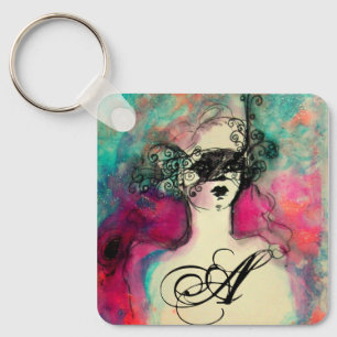 CHARM MONOGRAM / Mysterious Beauty with Mask Keychain
