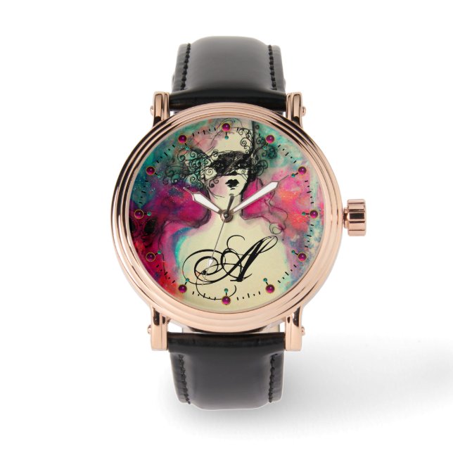 CHARM MONOGRAM / Mysterious Beauty with Mask Watch (Front)