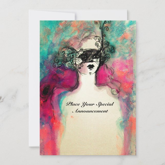 CHARM MONOGRAM , Sweet 16 Masquerade Party Invitation (Front)