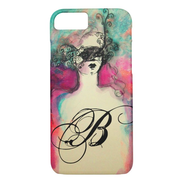 CHARM / MYSTERIOUS BEAUTY MONOGRAM Case-Mate iPhone CASE (Back)