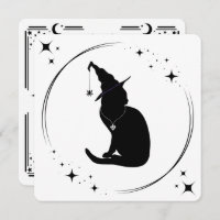 Charm n'Witch Cat Halloween Party Invitation