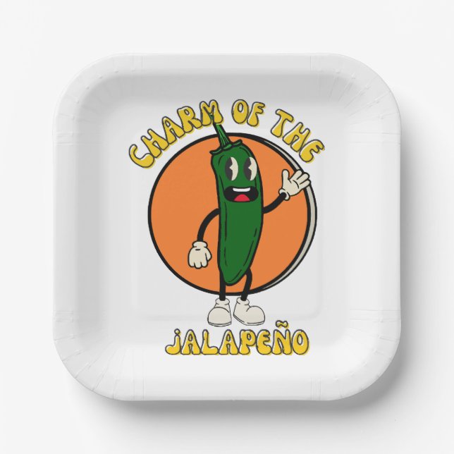 Charm of the Jalapeño Paper Plate (Front)