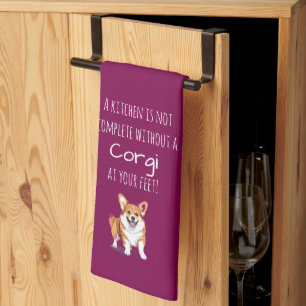 Charm Personality Adorable Corgi Dog Lovers Gift  Kitchen Towel