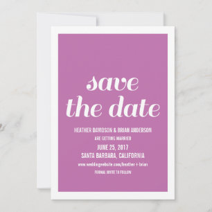 Charm Save the Date Invite, Fuchsia Invitation
