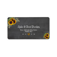 Charm Watercolour Sunflowers Chalkboard Wedding