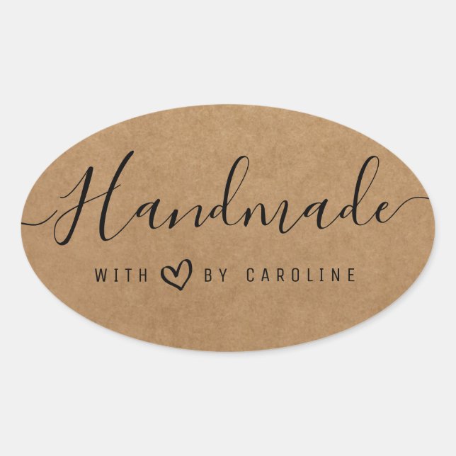 charmant script Entreprise artisanale Sticker Coeu (Devant)
