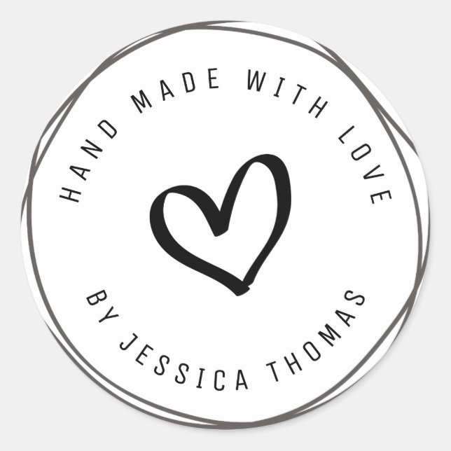charmant script Sticker d'entreprise artisanale (Devant)