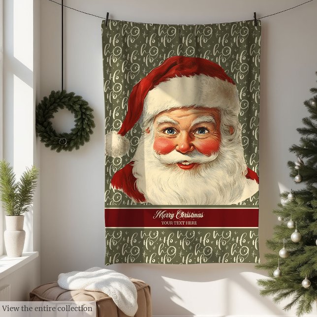Charmante couverture de Noël à l'ancienne Père Noë (Delightful Old Fashioned Santa Christmas Blanket)