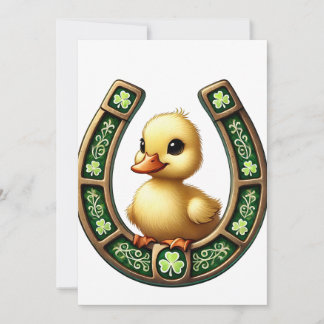Charme celtique : Duckling sur une invitation en f