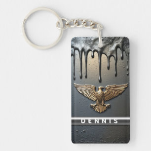 🦅 Charme de bordure en or liquide Eagle métalliqu