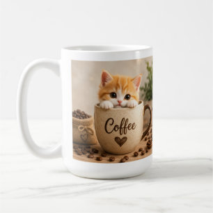 Charme de chaton dans une tasse de café