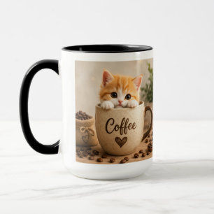 Charme de chaton dans une tasse de café