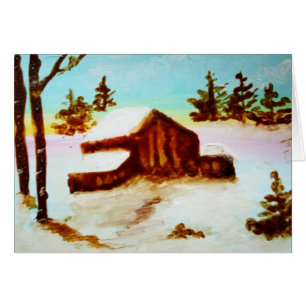 Charme de chutes de neige d'hiver