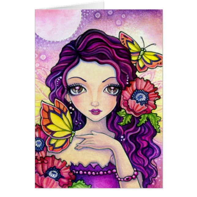 Charme de pavot - carte vierge (Devant)