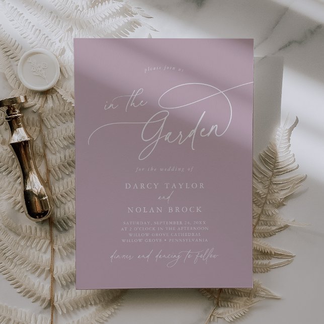 Charme élégant Jardin rose Invitations de mariage (Créateur téléchargé)