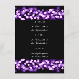 Charme pourpre de Hollywood de menu élégant de