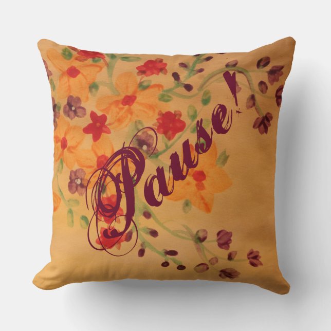 Charme rustique - Coussin floral (Recto)
