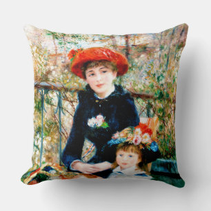 Charmimg Renoir's 'Two Sisters' Famous Painting Throw Pillow