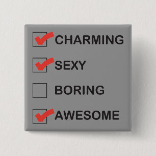 Charming 2 Inch Square Button