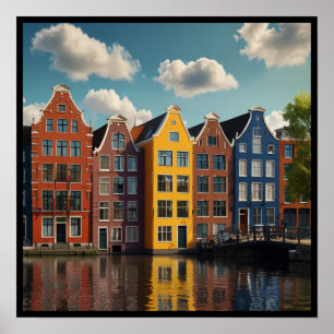 Charming Amsterdam Canal  Poster