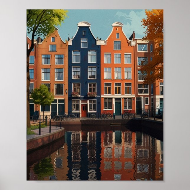 Charming Amsterdam City Poster (Front)