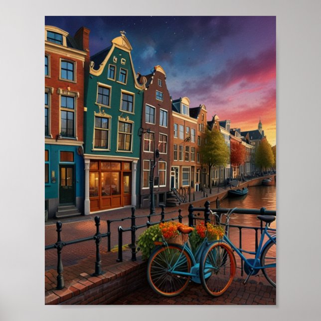 Charming Amsterdam City Poster (Front)