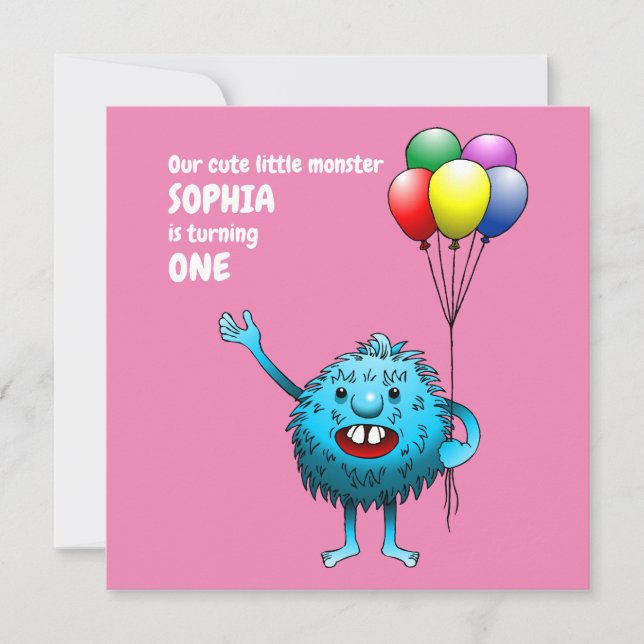 Charming and Adorable Little Creature Invitation (Front)