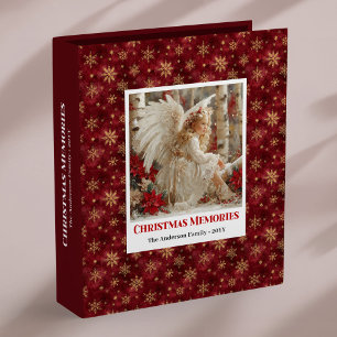 Charming Angel Poinsettia Vintage Christmas Album Binder