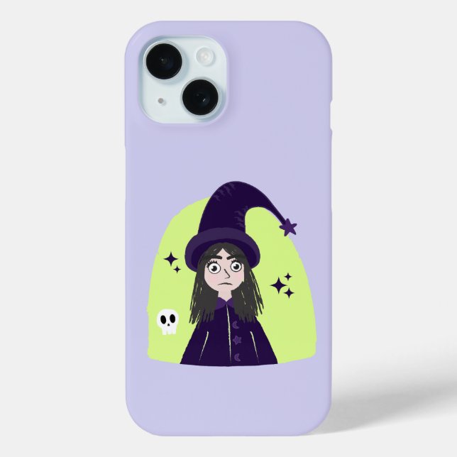 Charming Angry Cute Witch Case-Mate iPhone Case (Back)