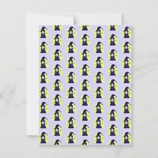 Charming Angry Cute Witch Invitation (Front)