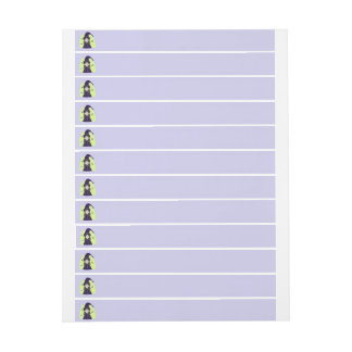 Charming Angry Cute Witch Wrap Around Label