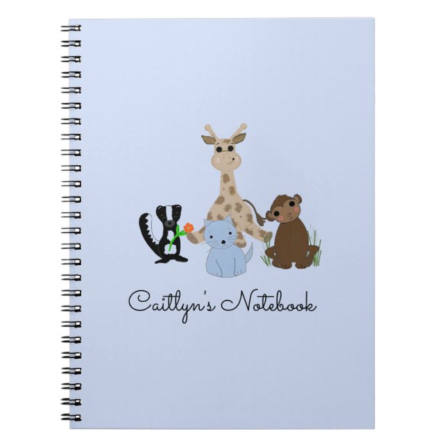 Charming Animals Personalized Notebook (Front)