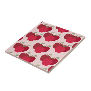 Charming Apple Mark Ceramic Tiles to Brighten Your