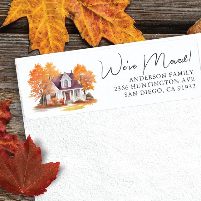 Charming Autumn House New Address Label (Creator Uploaded)