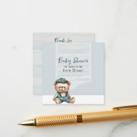 Charming Baby Shower Book Message Enclosure Card