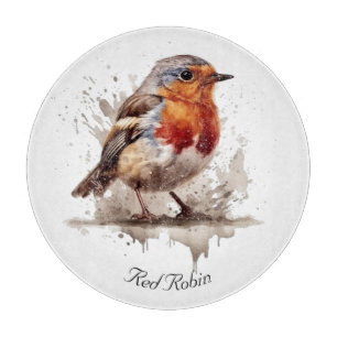Charming Backyard Robin, custom Cutting Board