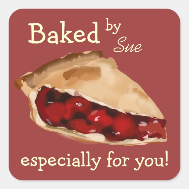 Charming "Baked by YOU" custom stickers (Front)