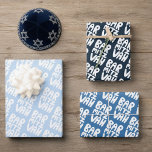 Charming Bar Mitzvah Handlettering Jewish Blue Fun Wrapping Paper Sheet<br><div class="desc">Hope you like this hand made paper variety pack.  Check out my shop for lots more colours and patterns and let me know if you'd like something customized.</div>