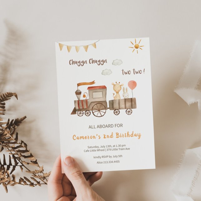 Charming Birthday Train Invitation  (Creator Uploaded)