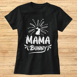 Charming Black and White Mama Bunny  T-Shirt