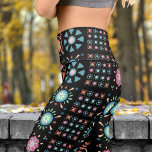 Charming Black Scandinavian Folk Pattern Yoga Capri Leggings<br><div class="desc">Bring Nordic Elegance to Your Wardrobe Step into rustic charm with these Scandinavian Folk Capri leggings! With bold, colourful Nordic-inspired designs, they’re the perfect combination of cozy elegance and striking style. Ideal for leisure wear, these leggings are a beautiful way to add a touch of folk charm to any outfit....</div>