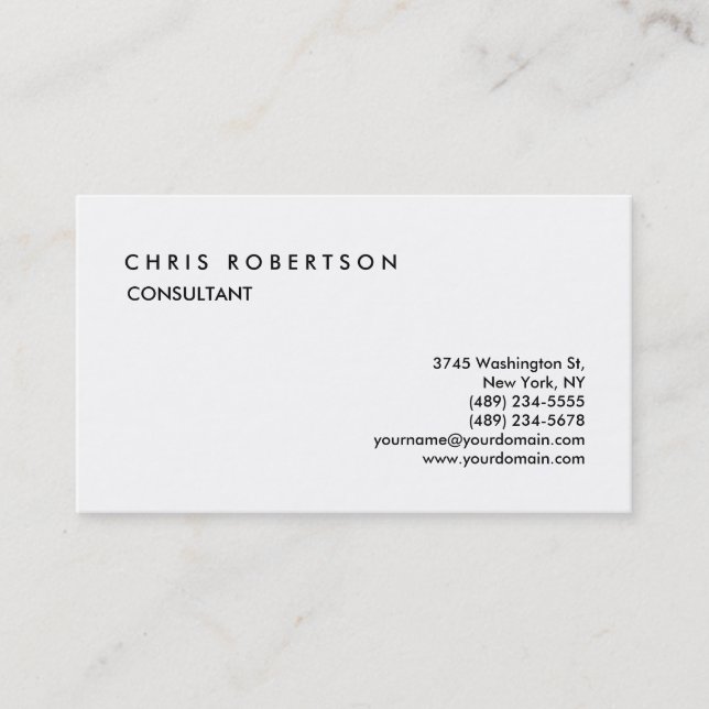 Charming Black White Standard Size Carte de visite (Devant)