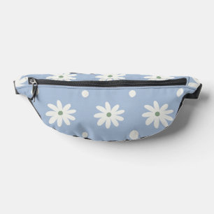 Charming Blue Daisy and Polkadot Fanny Pack